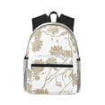 thumbnail image 1 of Vsdgher Vintage Stylized White Color Print Unisex Large Capacity Bookbag Schoolbag Casual Daypack for High School/College/Teens/Travel/Work, 1 of 8