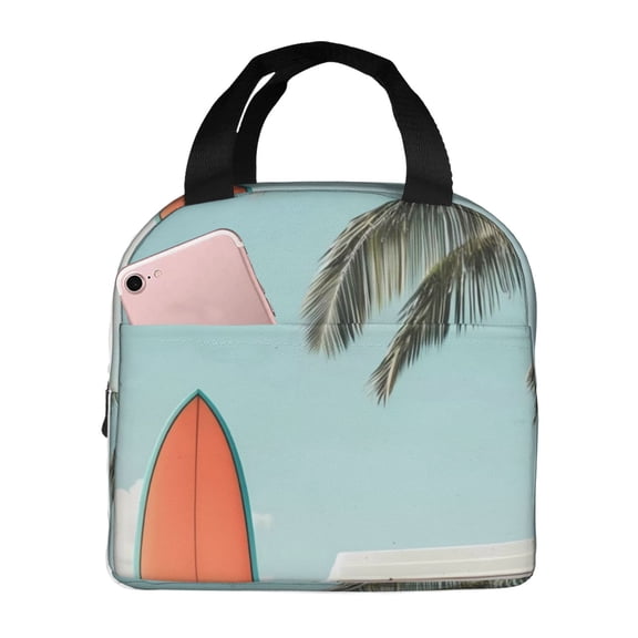 Vsdgher Vintage Surf Van Beach Lunch Bag, Lunch Box for Women Adult Men, Lunch Tote Insulated Cooler Lunch Container for Work/Office/Picnic/Travel