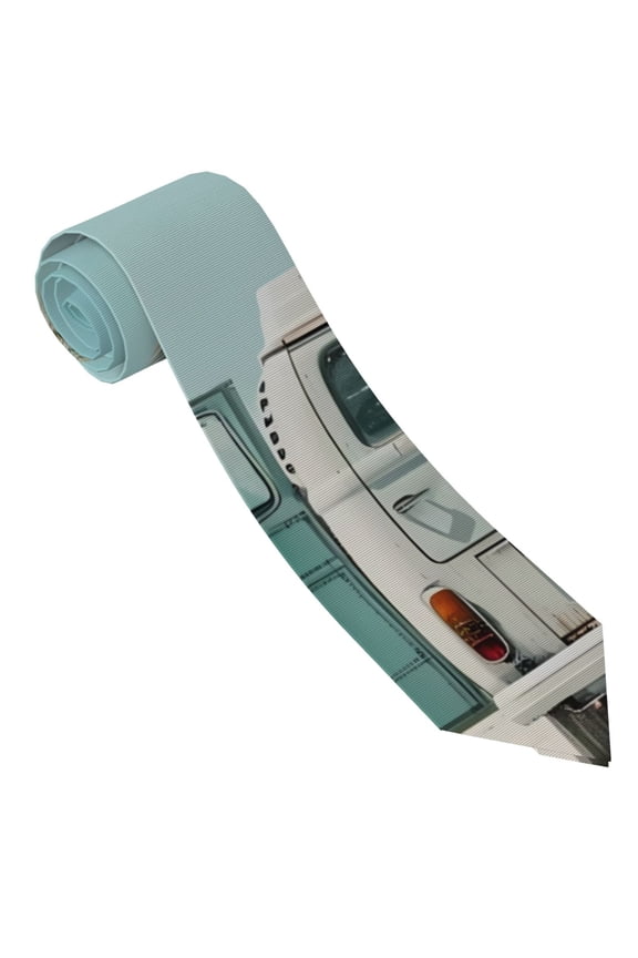 Vintage Surf Van Beach Print Ties for Men 4.7" Formal Necktie Wedding Accessory Men's Business Ties for Wedding Bussiness Work