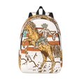 thumbnail image 1 of Vsdgher Vintage Wild West Cowboy Print Canvas Backpack Travel Rucksack Unisex Knapsack 15.7/17.7Inch Laptop Backpack for Work,College -Small, 1 of 5