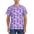 thumbnail image 1 of Vsdgher Violet Print Men's Dry Fit Mesh Athletic Shirts Moisture Wicking Tennis T-Shirt Tops, 1 of 9