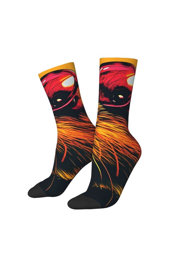 Watercolor Glasses Guinea Pig Crew Socks for Men & Women, Breathable Casual Athletic Ankle Socks