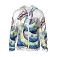thumbnail image 1 of Vsdgher Watercolor Snake Print Adult Hoodie Shirts Rash Guard for Men Women,Long Sleeve Sun Protection Fishing Shirts for Athletic Running Swim-3X-Large, 1 of 7
