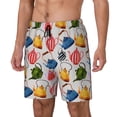 thumbnail image 1 of Vsdgher Watercolor Teapots for Mens Swim Trunks with Compression Liner Swim Shorts Swim Suits Board Shorts-Large, 1 of 6