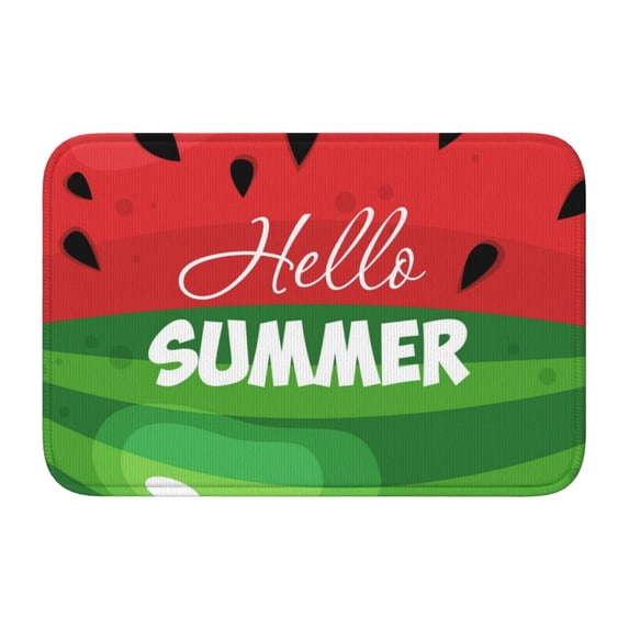 Vsdgher Watermelon Hello Summer Hem Mat 40x60 - Multipurpose Doormat for Indoor & Outdoor Use - Welcome Your Guests with our Entrance Mat
