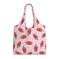 thumbnail image 1 of Vsdgher Watermelon Ice Cream Print canvas Tote Bag, Lightweight Cloth Bags, Suitable for shopping, groceries, travel, 1 of 4