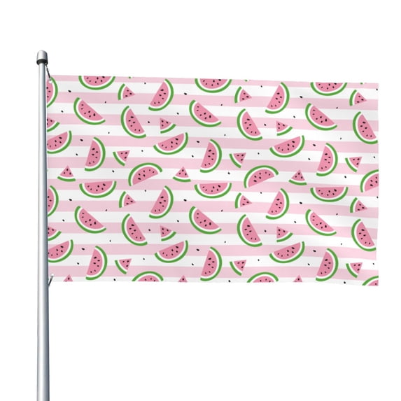 Vsdgher Watermelon Print Outdoor Decorative Flag 4x6ft, Suitable for outdoor decoration, can be hung indoors, on outdoor lawns, balconies, parties