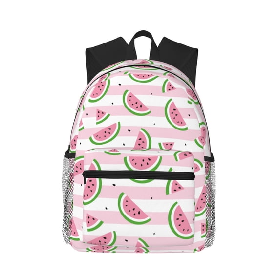 Vsdgher Watermelon Print Unisex Large Capacity Bookbag Schoolbag Casual Daypack for High School/College/Teens/Travel/Work