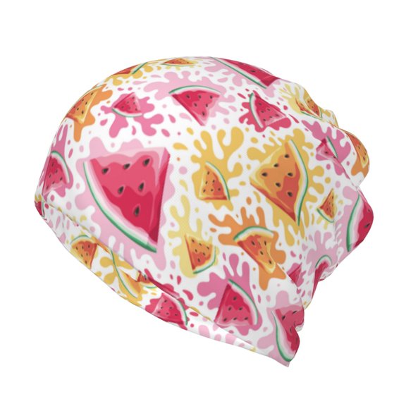 Vsdgher Watermelon Slouchy Beanie Hat for Men/Women, Skull Cap Chemo Cap Night Sleeping Cap