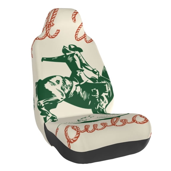 Vsdgher West Cowboys for Automotive Seat Covers for Cars Trucks and SUVs, Universal Fit Anti-Slip Bucket Seat Protector for Cars,Vehicle Seat Protector for Front Seats