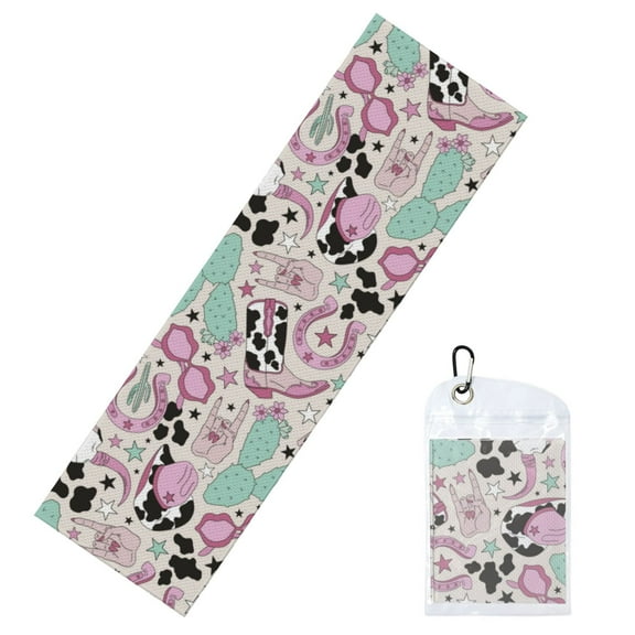 Vsdgher West Cowgirl Disco Cooling Towel (40"x12"), Soft Breathable Chilly Towel, Ice Towel, Microfiber Towel for Sport, Workout & More Activities
