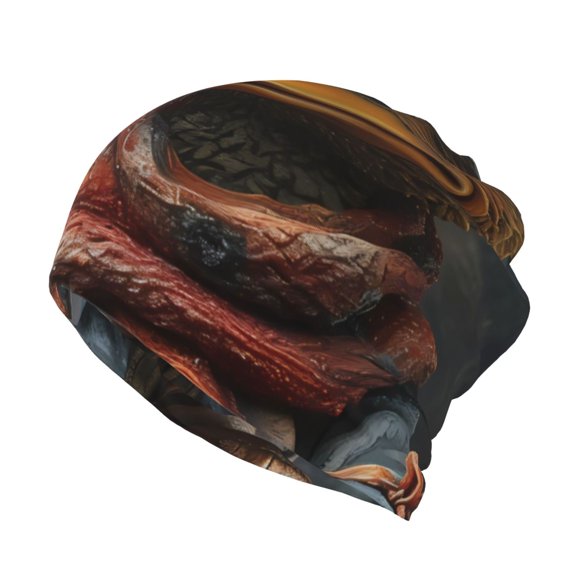 Vsdgher Western Cowboy Duck Slouchy Beanie Hat for Men/Women, Skull Cap Chemo Cap Night Sleeping Cap