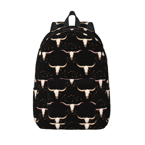 Vsdgher Western Cowboy Print Canvas Backpack Travel Rucksack Unisex Knapsack 15.7/17.7Inch Laptop Backpack for Work,College -Small