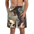 thumbnail image 1 of Vsdgher Western Cowboy Snake Ram Skull Men's Beach Shorts, Surfing shorts, Swim trunks, Quick Dry Swim Trunks for Surfing Beach Fun -Large, 1 of 6