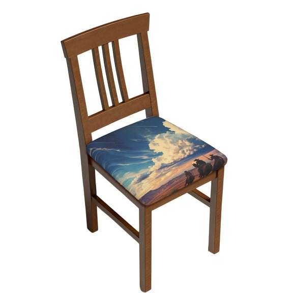 Vsdgher Western Desert Cloud Cowboy Couch Cushion Covers, Non-Slip Sofa Seat Cushion Slipcovers, Soft Couch Covers(Don't include seat cushion)Four Pieces