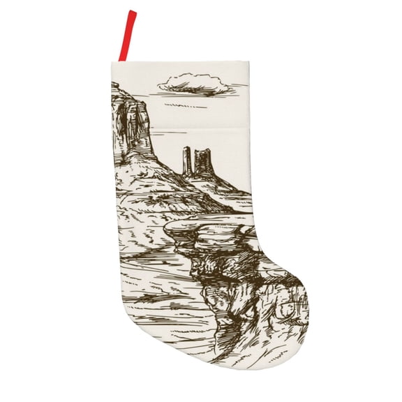 Vsdgher Western Desert Cowboys 1 Christmas Stockings 18 inch Large Kids Stocking Bags Hanging Socks for Christmas Decor Decorations