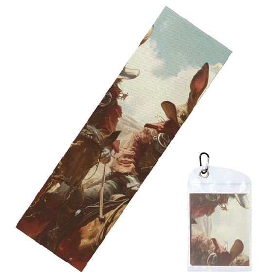 Vsdgher Western Rabbit Cowboy Cooling Towel (40"x12"), Soft Breathable Chilly Towel, Ice Towel, Microfiber Towel for Sport, Workout & More Activities