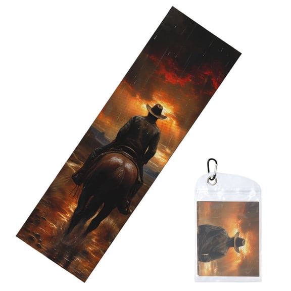 Vsdgher Western Rainy Desert Cowboy Cooling Towel (40"x12"), Soft Breathable Chilly Towel, Ice Towel, Microfiber Towel for Sport, Workout & More Activities