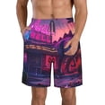 thumbnail image 1 of Vsdgher Western Style Dinosaur Men's Beach Shorts, Surfing shorts, Swim trunks, Quick Dry Swim Trunks for Surfing Beach Fun -3X-Large, 1 of 6
