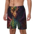 thumbnail image 1 of Vsdgher Whimsical Dragon Color Cool for Mens Swim Trunks with Compression Liner Swim Shorts Swim Suits Board Shorts-Small, 1 of 6