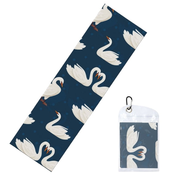 Vsdgher White Swam Cooling Towel (40"x12"), Soft Breathable Chilly Towel, Ice Towel, Microfiber Towel for Sport, Workout & More Activities