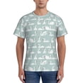 thumbnail image 1 of Vsdgher White Swan Print Men's Dry Fit Mesh Athletic Shirts Moisture Wicking Tennis T-Shirt Tops, 1 of 9