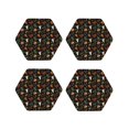 thumbnail image 1 of Vsdgher Wild West Cowboy Leather Coasters for Drinks, Durable Drink Coasters 4 Set for Tabletop Protection, Luxurious Home Décor and Housewarming Gift ( {designName})Hexagon, 1 of 6