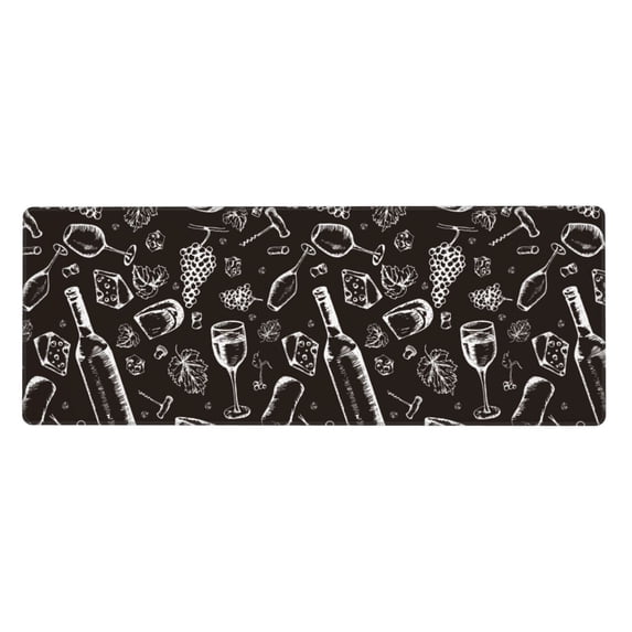 Vsdgher Wine Seamless for Mouse Pad with Stitched Edges,Desk mat for Laptop,Computer & PC, Wristing Pad for Gamer,Office & Home,12 x 31.5 in