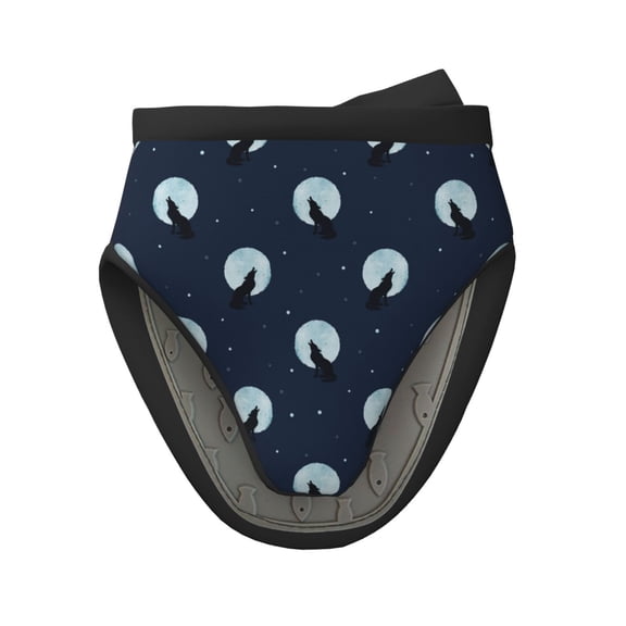 Vsdgher Wolf And Moon Non-Slip Mini Oven Mitt Set, Short Oven Mitts for Baking Grilling Barbecue Microwave, 5.9"x5.9"in