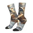 thumbnail image 1 of Vsdgher Wolf Family Winter Wonderland Crew Socks for Men & Women, Breathable Casual Athletic Ankle Socks, 1 of 6