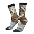 thumbnail image 1 of Vsdgher Wolf Family Winter Wonderland Crew Socks for Men & Women, Breathable Casual Athletic Ankle Socks, 1 of 6