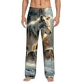 thumbnail image 1 of Vsdgher Wolf Family Winter Wonderland Mens Pajama Pants Sleep & Lounge Pants, PJ Pants-Small, 1 of 6
