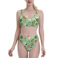 thumbnail image 1 of Vsdgher Womens High Waisted Bikini Sets Two Piece Swimsuit Christmas Donuts Print Tummy Control Bathing Suit-X-Large, 1 of 8