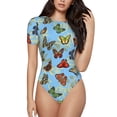 thumbnail image 1 of Vsdgher Womens High Waisted Bikini Sets Two Piece Swimsuit Groovy Daisy Flowers Print Tummy Control Bathing Suit-, 1 of 3