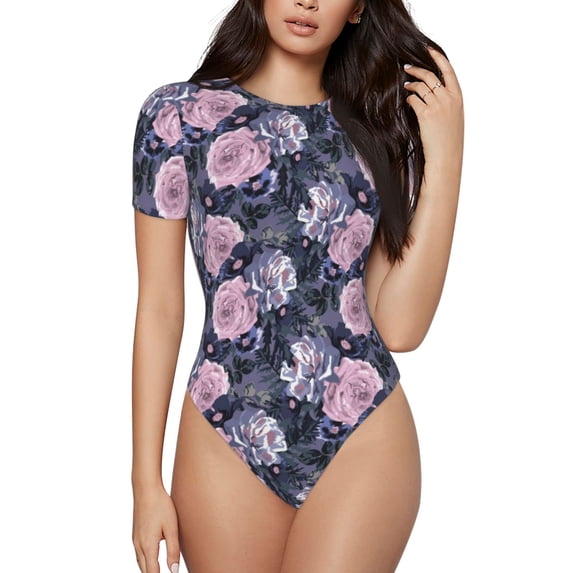 Vsdgher Womens High Waisted Bikini Sets Two Piece Swimsuit Pink Print Tummy Control Bathing Suit-Large