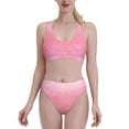 thumbnail image 1 of Vsdgher Womens High Waisted Bikini Sets Two Piece Swimsuit Sparkly Pink Glitter Print Tummy Control Bathing Suit-Medium, 1 of 8