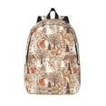 thumbnail image 1 of Vsdgher Woodland Animals in Neutral Tones Print Canvas Backpack Travel Rucksack Unisex Knapsack 15.7/17.7Inch Laptop Backpack for Work,College -Small, 1 of 5