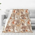 thumbnail image 1 of Vsdgher Woodland Animals in Neutral Tones Ultra-Soft Micro flannel Blanket Throw Blankets for Couch Sofa, Bed (4 sizes)-80"x60", 1 of 7