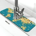 thumbnail image 1 of Vsdgher World Map With Landmarks Kitchen Sink Splash Guard Faucet Mat -1 PC Super Absorbent Fast Drying Mat Sink Gadgets-Splash, Bathroom,Sink Mat,(15" X 5.5" ), 1 of 7
