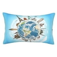 thumbnail image 1 of Vsdgher World Travel Print Pillow Cases -Iconic Collection Pillowcases -Extra Soft, Not easy to deform,not pilling Export quality, 1 of 8