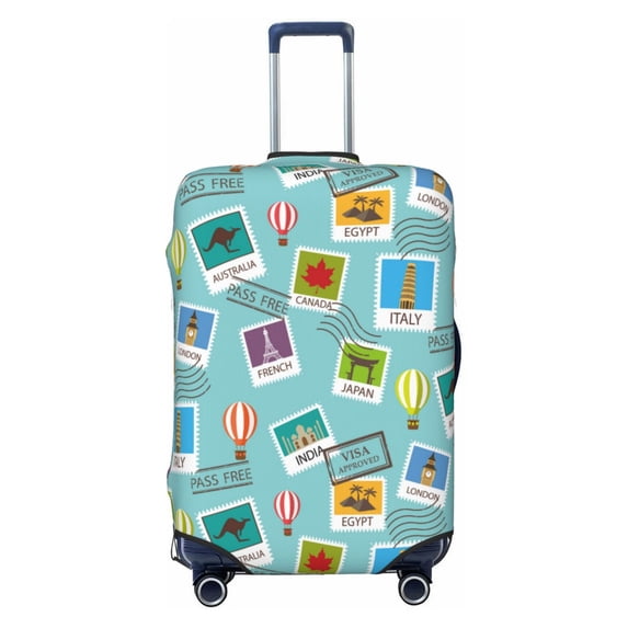 Vsdgher World Travel1 Print Luggage Cover Washable Suitcase Cover Protector Anti-scratch Suitcase cover Fits 18-32 Inch Luggage