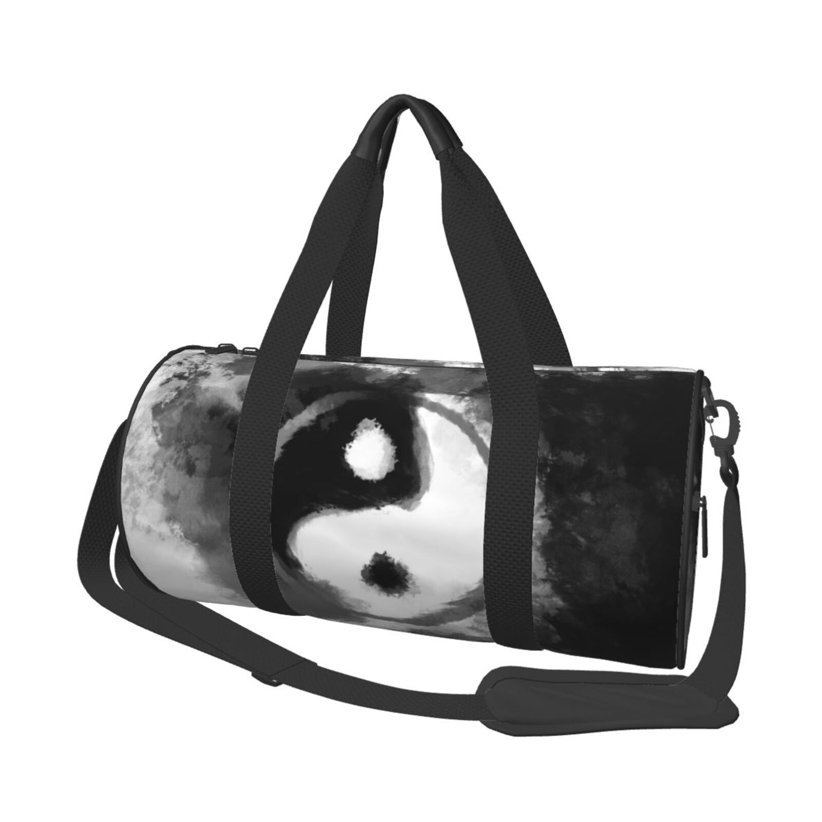 Vsdgher Yin And Yang 45L Foldable Duffel Bag, Sports Gym Bag,Overnight Bag, Portable Weekender Bag for Airplanes