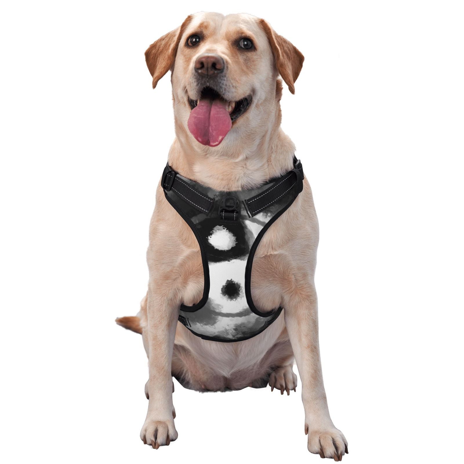Vsdgher Yin And Yang Dog Harness, No-Pull Pet Harness, Dog Vest, Pet Vest for Small to Large Dogs-Large