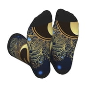 Vsdgher Yin And Yang Mandala Unisex Crew Socks Lightweight Breathable Ventilation Ankle Socks, Mid-calf socks for Daily