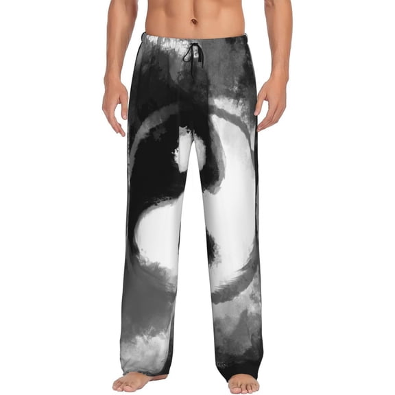 Vsdgher Yin And Yang Mens Pajama Pants Sleep & Lounge Pants, PJ Pants-Medium