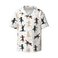 thumbnail image 1 of Vsdgher Yoga Labrador Retriever Print Men's Wrinkle Free Untucked Cuban Shirt Business Casual Button Down Shirts Short Sleeve Shirt, 1 of 7