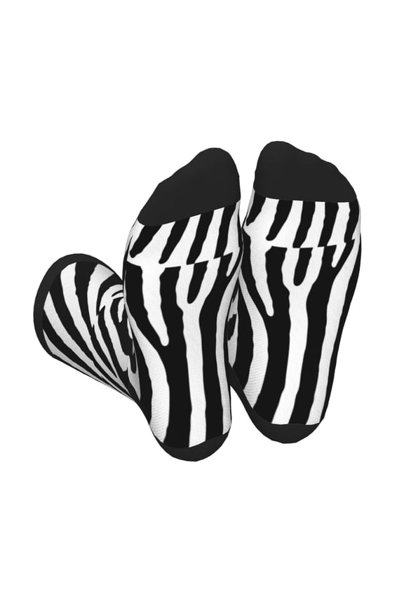 Zebra Unisex Crew Socks Lightweight Breathable Ventilation Ankle Socks, Mid-calf socks for Daily