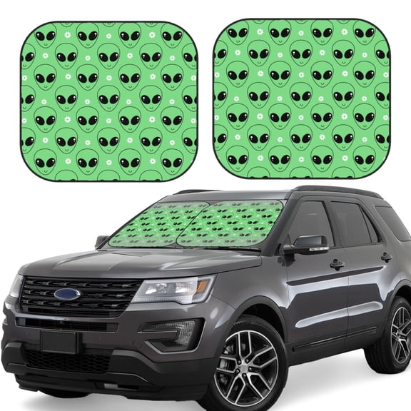 Vsdgher alien cartoons Print Car Windshield Sun Shade, Reflective Sunshade Window Sunshade Sun Visor Protector Fit for Cars,Trucks,SUVs-Large
