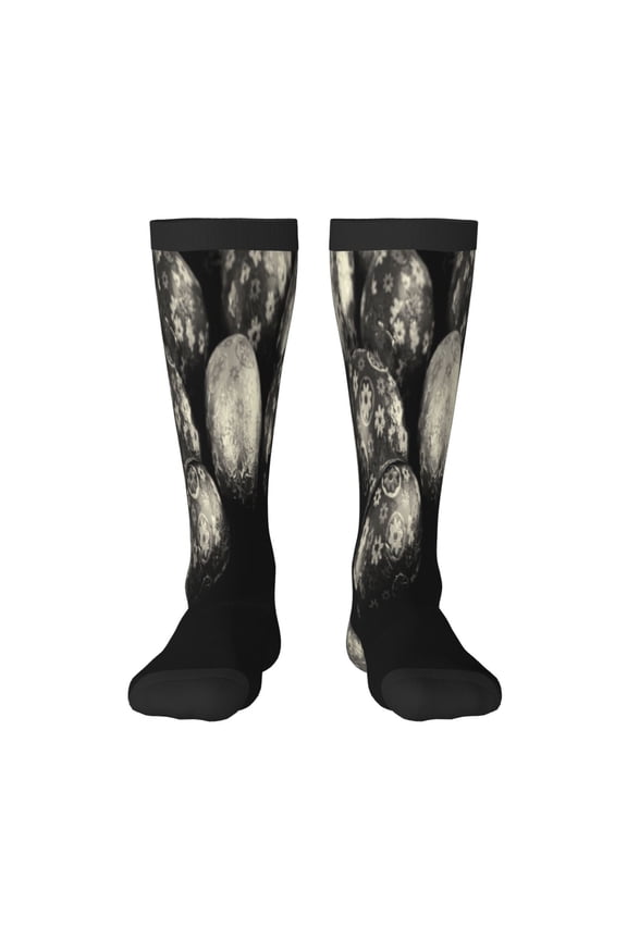 black Easter eggs Knee Socks, High Socks Long Stretchy Sock Women Knee High Stocking, Long Socks for Women