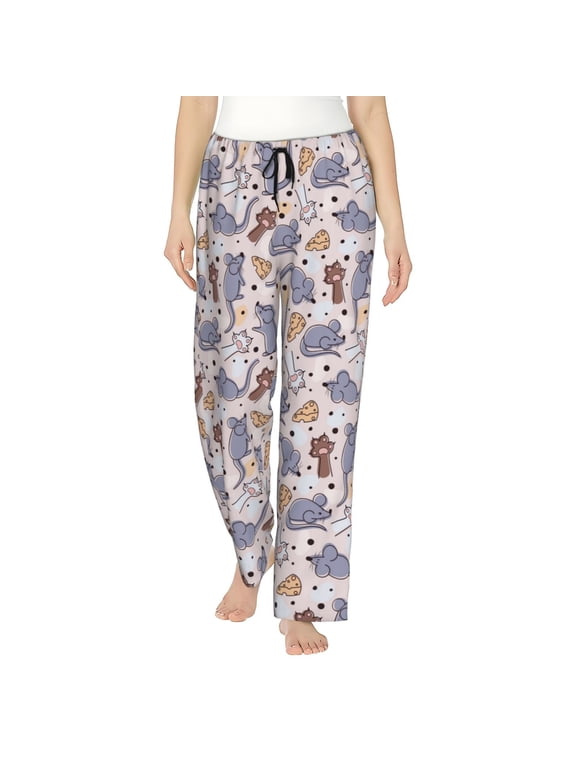 cartoon mouse Pajamas Pants for Women, Lounge for Women,Womens Pajama Lounge Pants-Small